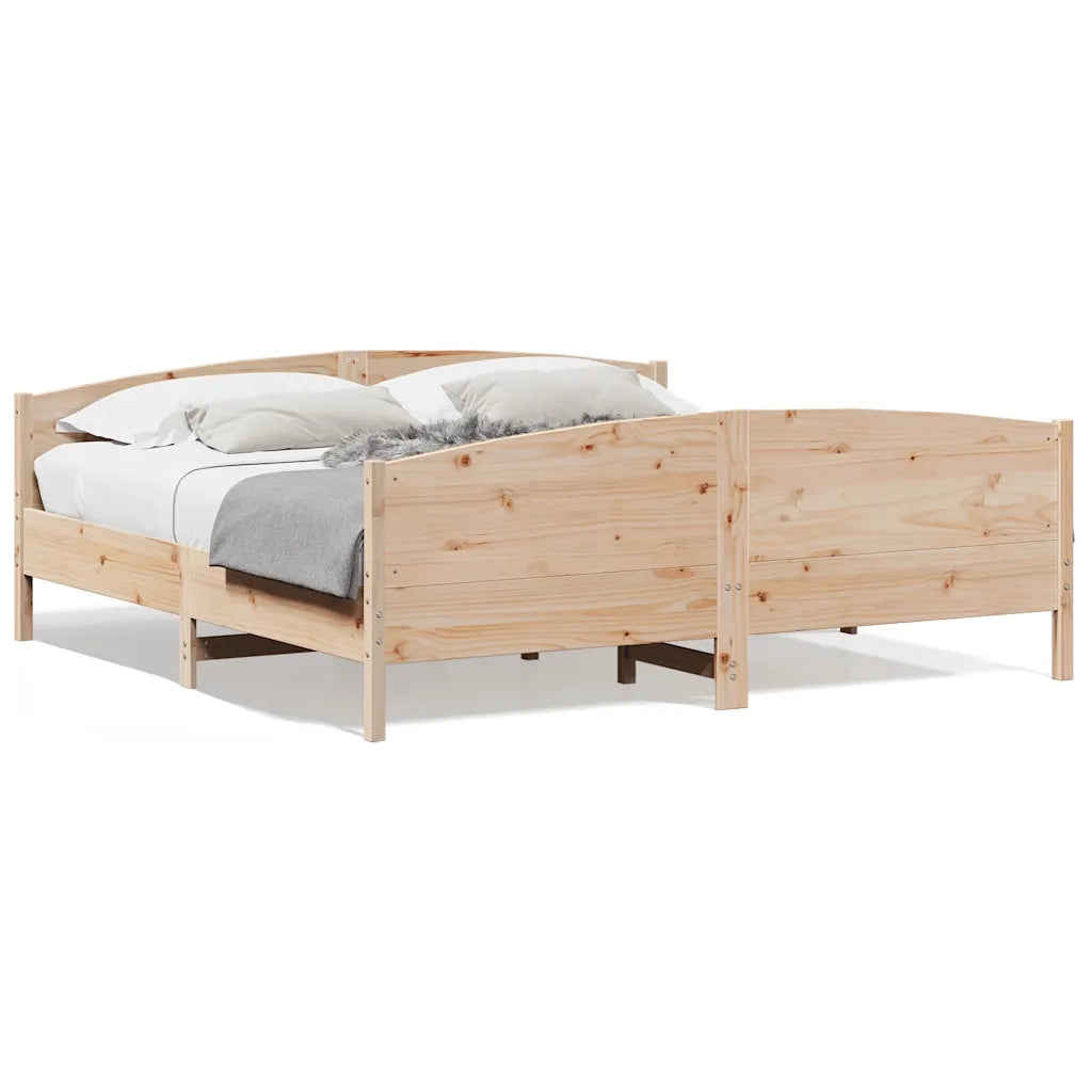 Giroletto senza Materasso 180x200 cm in Legno Massello di Pino 3216164