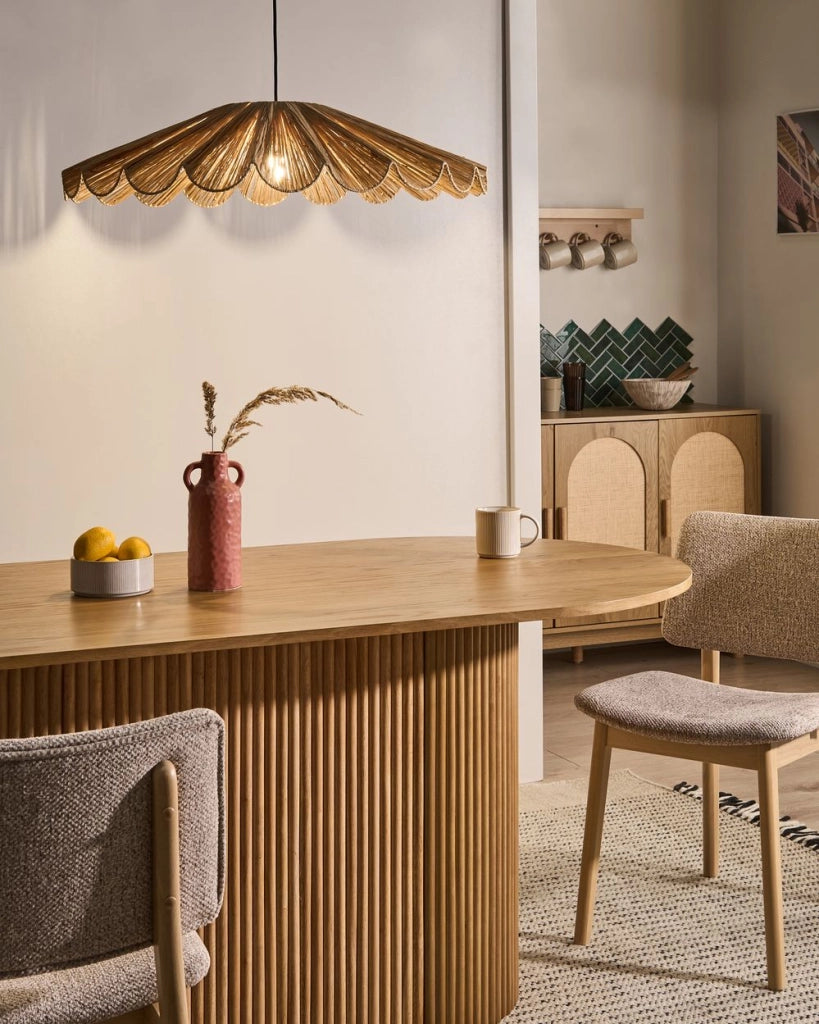 Lampada a sospensione Boho in rattan e rafia naturale intrecciata a mano Lampada da soffitto Sala da pranzo Corridoio Soggiorno