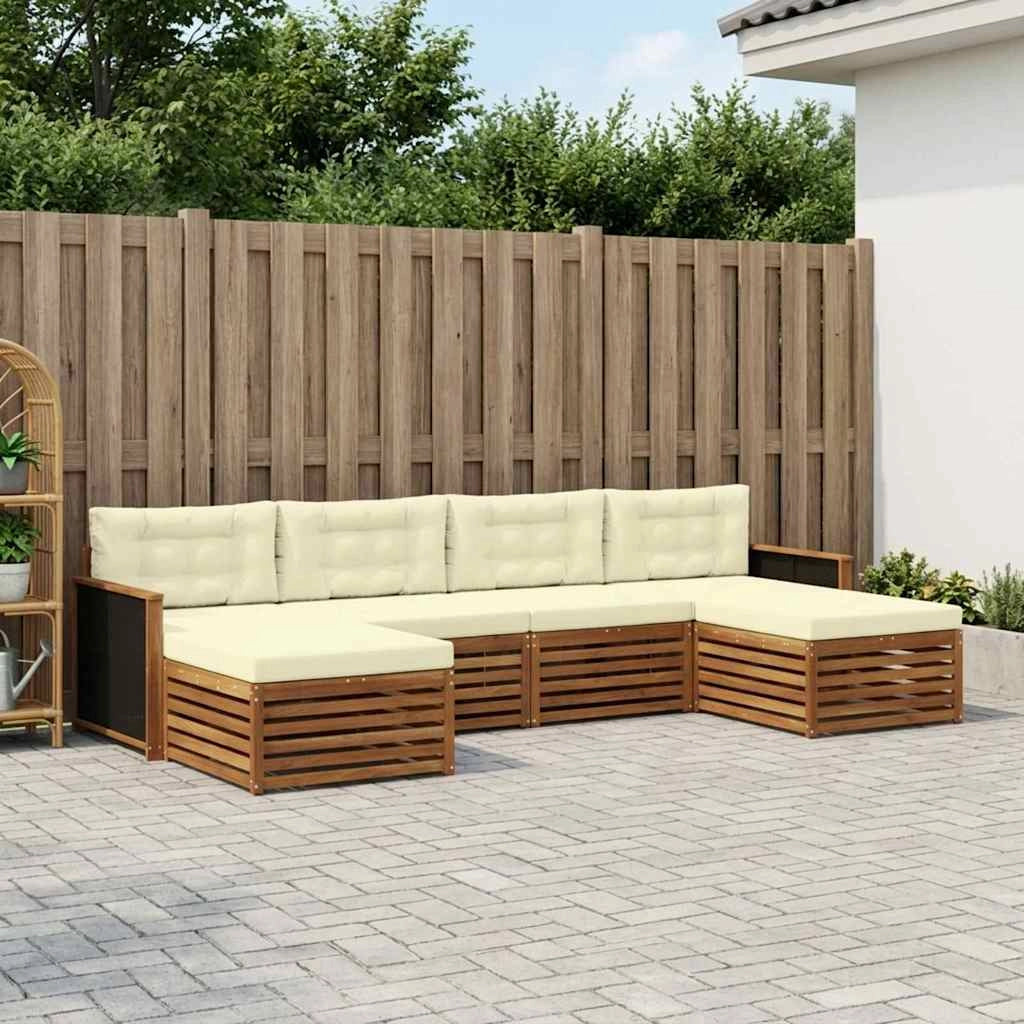 Set di divani da esterno 6 pz Legno di Acacia Massello 3383673