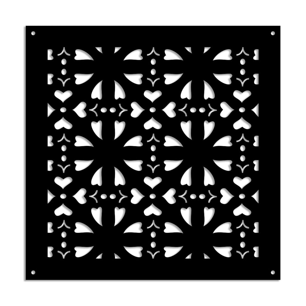 SHAPE - Pannello in PVC traforato - Parasole Colore: nero, Misura: 73x73 cm