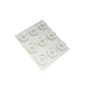 Paracolpi adesivi tondi trasparenti Ã˜ 19 mm. - spessore 9,5 mm. - 9 pz.