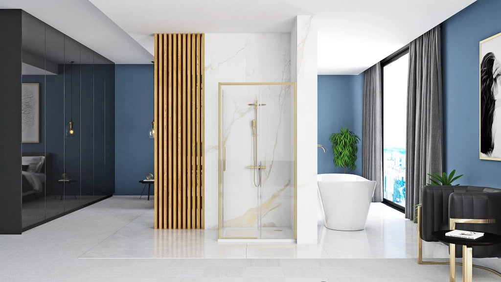 Cabina Doccia Rapid Slide Gold Brush 150x90