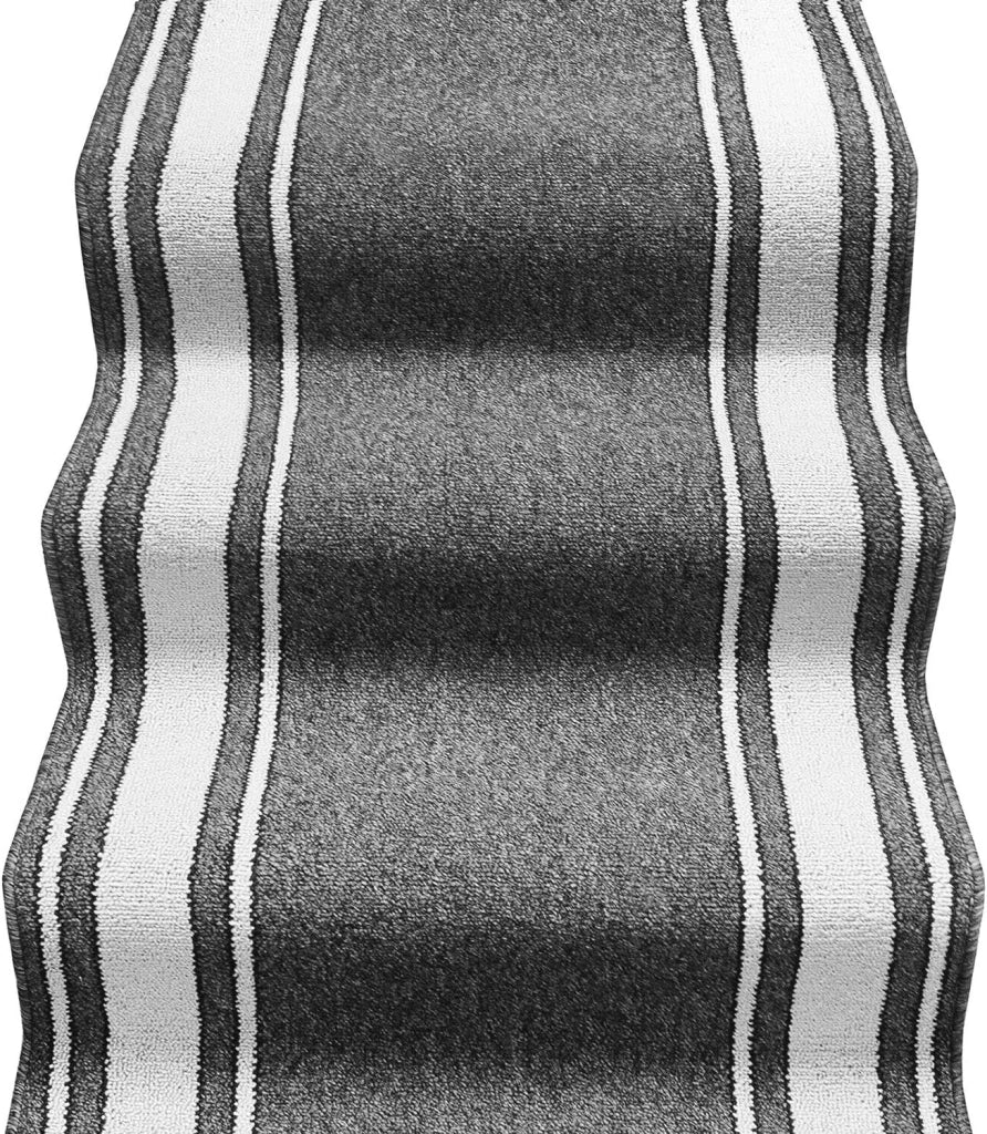 Tappeto Scala Passatoia Ingresso Corsia Scale Antiscivolo Stile Classico Grigio 67x850 cm