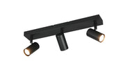 Faretto soffitto moderno TARYN nero 3xGU10 metallo
