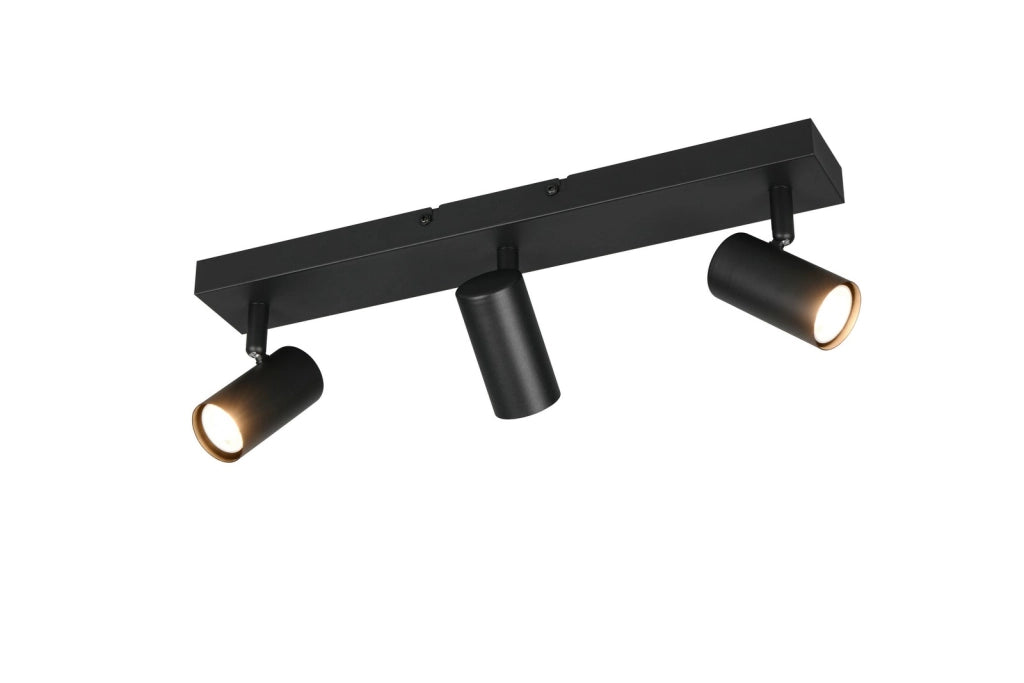 Faretto soffitto moderno TARYN nero 3xGU10 metallo