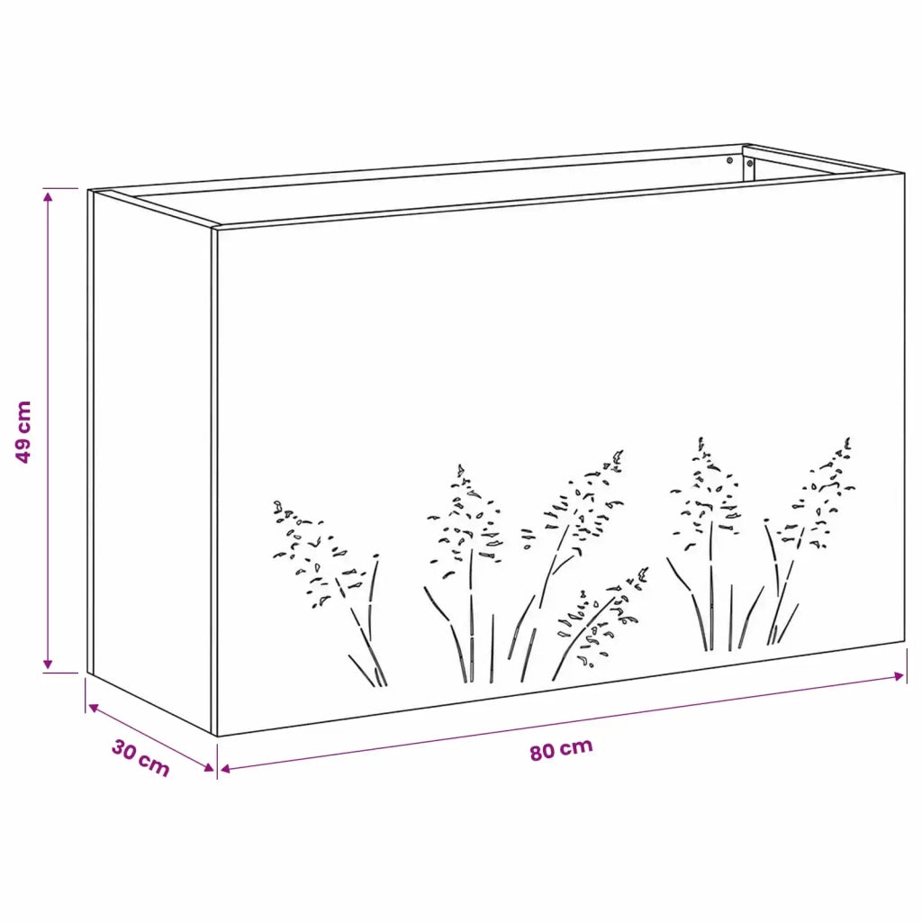 Vaso da giardino Verde Oliva 80 x 30 x 49 cm 8005840