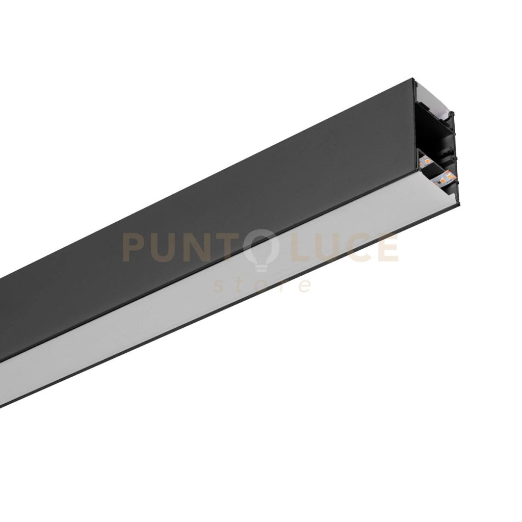 TIRANA PROFILO IN ALLUMINIO SEZIONABILE COLORE NERO 3MT PARETE/SOFFITTO/SOSPENSIONE PIU DIFFUSORE