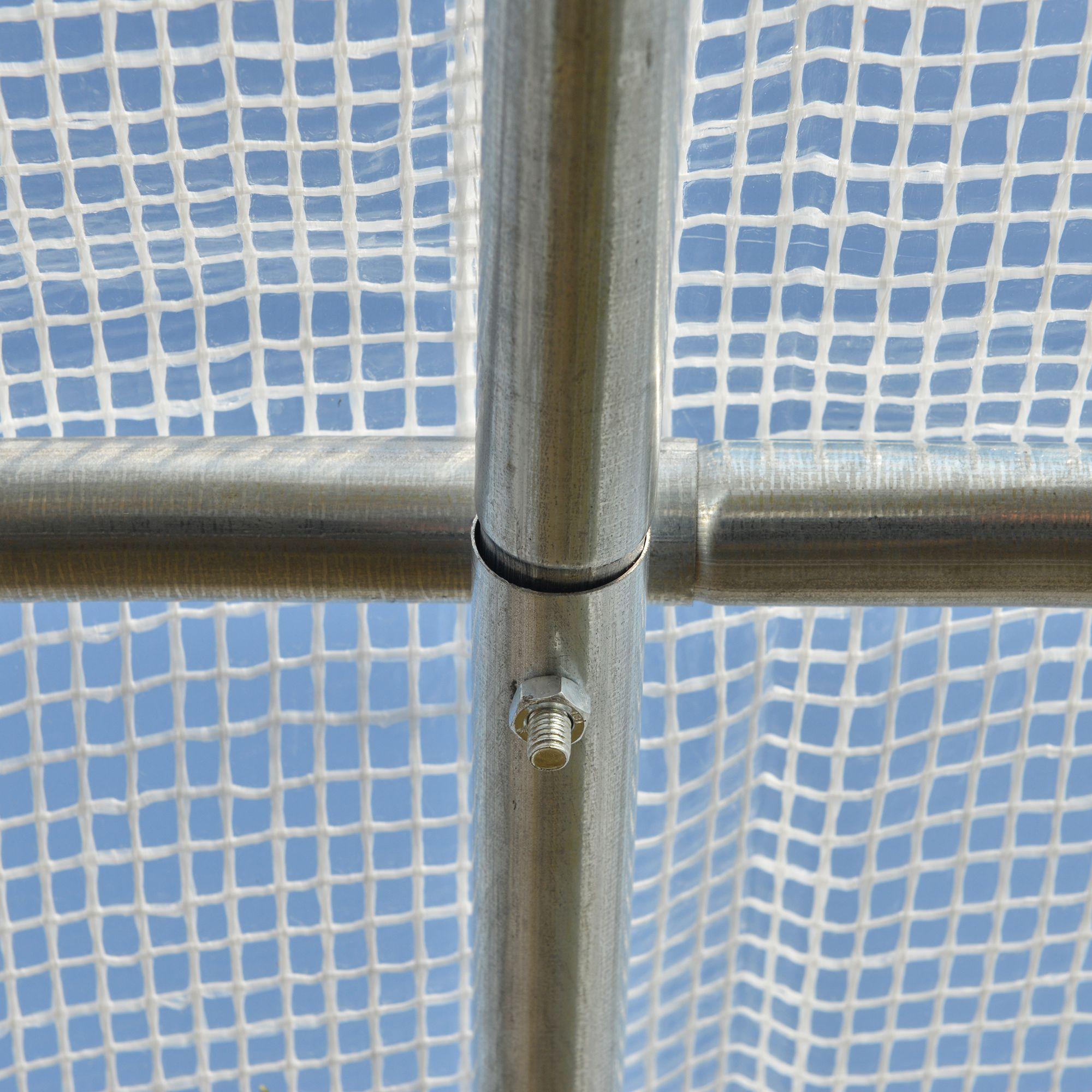 Serra per Orto da Giardino 2,95x2x2m in Acciaio e Polietilene Bianca