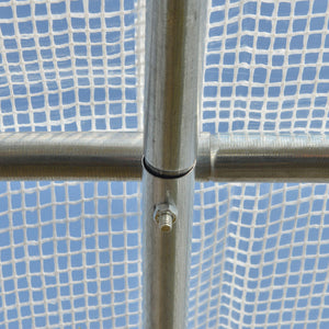 Serra per Orto da Giardino 2,95x2x2m in Acciaio e Polietilene Bianca