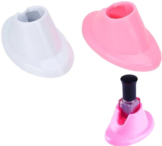 Oggetto per unghie resistenti al morsicamento - 2 pezzi - Materiale in gomma morbido - Leggero - Utile per l'arte delle unghie - Funzione di inclinazione a forma di U - Supporto per l'unghia