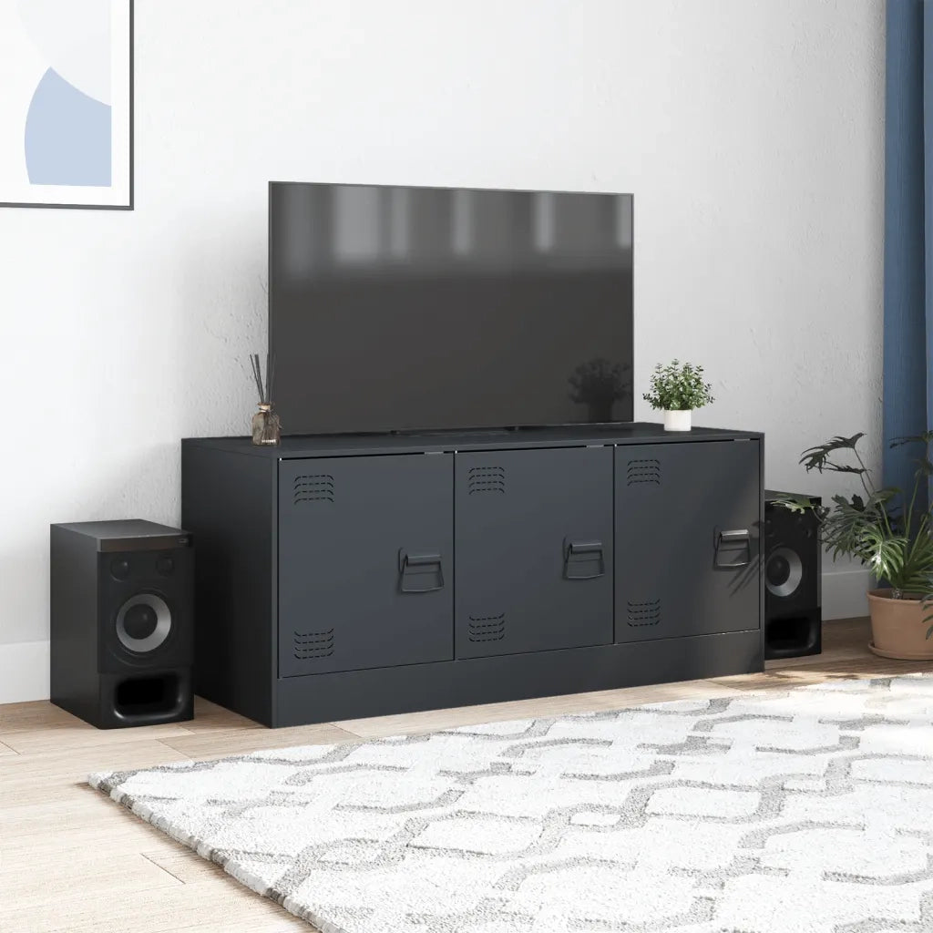 Mobile TV | Armadietto TV | Mobile Porta TV Antracite 99x39x44 cm in Acciaio