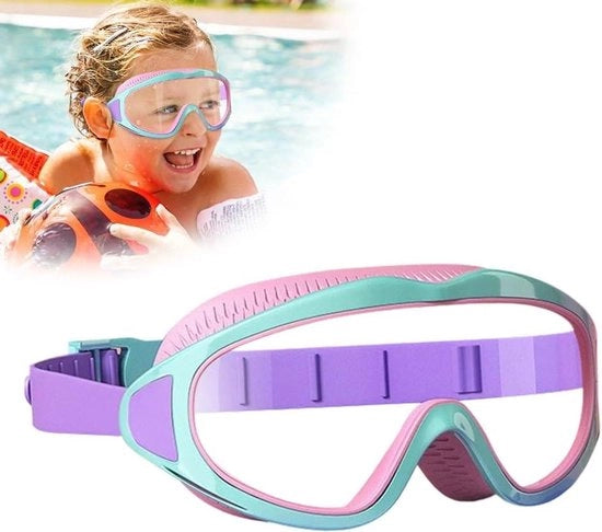 Goggle per bambini 4-12 anni - Anti-condensazione, impermeabile, con grande campo visivo, protezione UV, regolabile e comodo