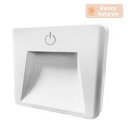 Trade Shop - Luce Notturna A Led 0.5w Con Accensione Touch Lampada Con Spina Punto Luce Xgcmd-004 - -bianco Naturale      -