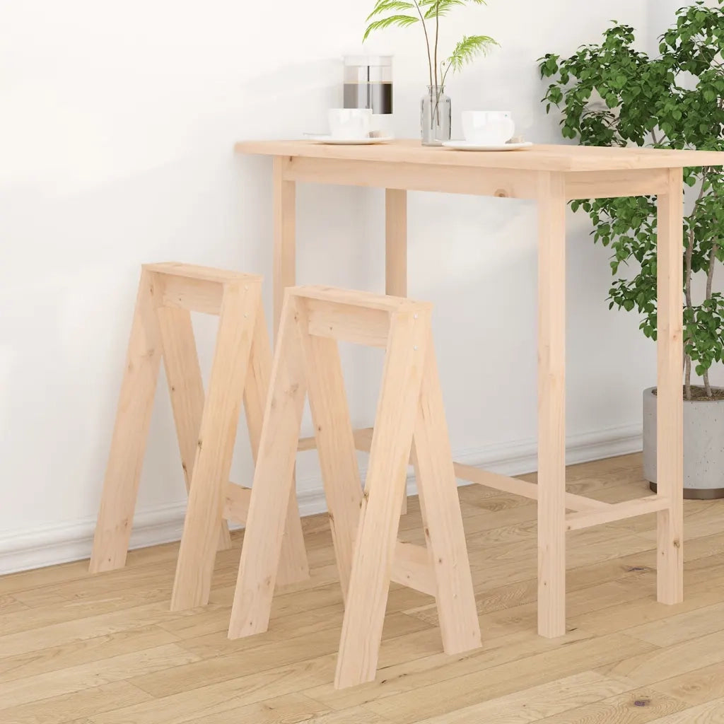 Sgabelli 2 pz 40x40x75 cm in Legno Massello di Pino 823669