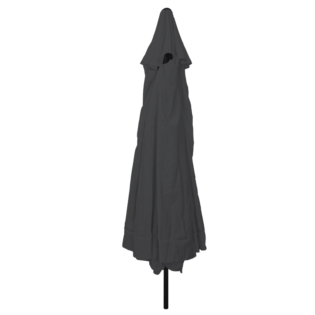 Parasol da Giardino  Ã¸395x245 cm Grigio Scuro