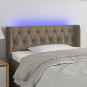 Testiera a LED Tortora 93x16x78/88 cm in Tessuto 3123558