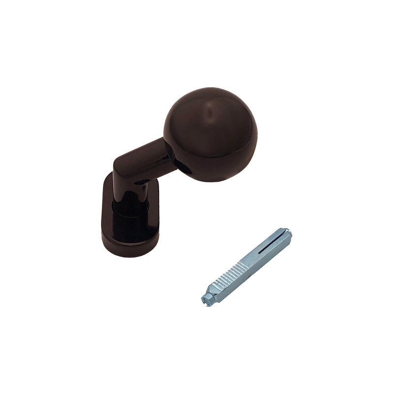 Maniglia su rosetta tonda SAGUATTI  D01/50U in inox marrone lucido