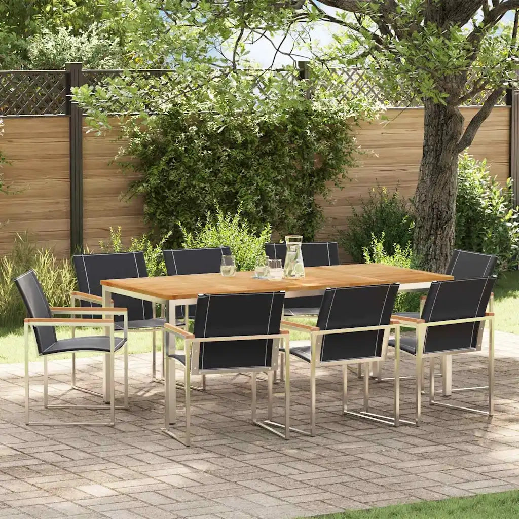 Set da Pranzo per Giardino 9 pcs Legno di Acacia Massello 3334820