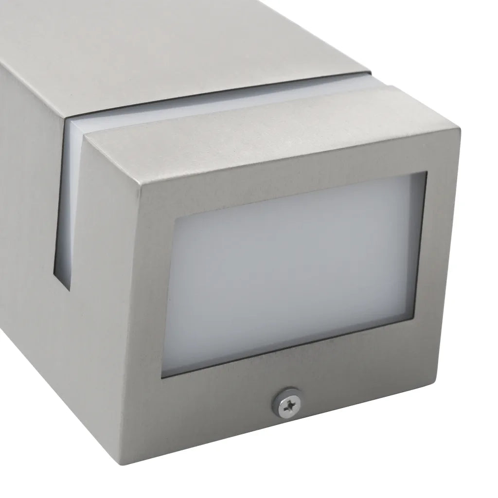 Lampade da Parete da Esterno 2 pz 35 W Argento Rettangolari 45651
