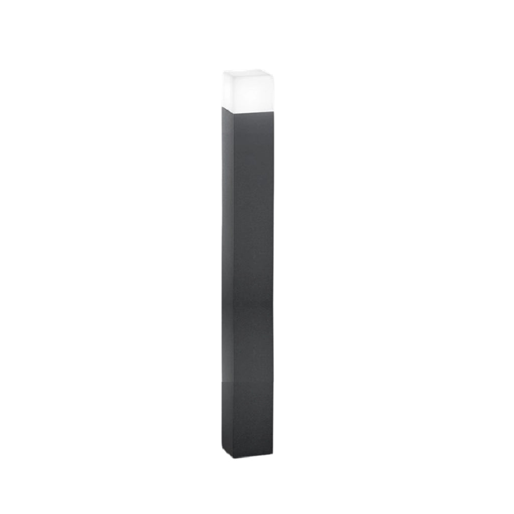 Paletto Esterno Moderno Tower Alluminio Antracite 1 Luce E27 Ip54 H90