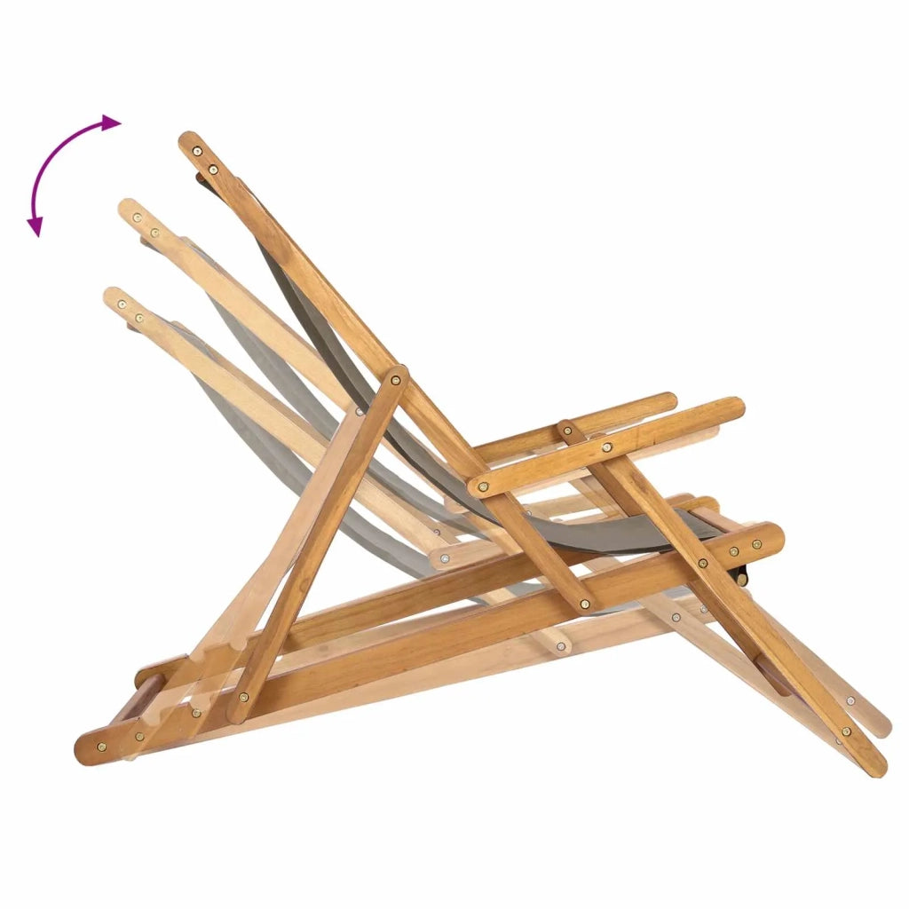 Sedia da Giardino | Sedia da spiaggia Tortora Legno di teak solido