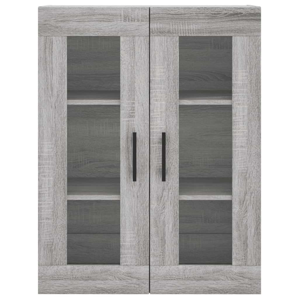 Buffet credenza cassettiera armadio mobile contenitore organizer cucina soggiorno salotto rovere Sonoma alto 69,5 x 34 x 180 cm legno ingegnerizzato grigio 02_0035608