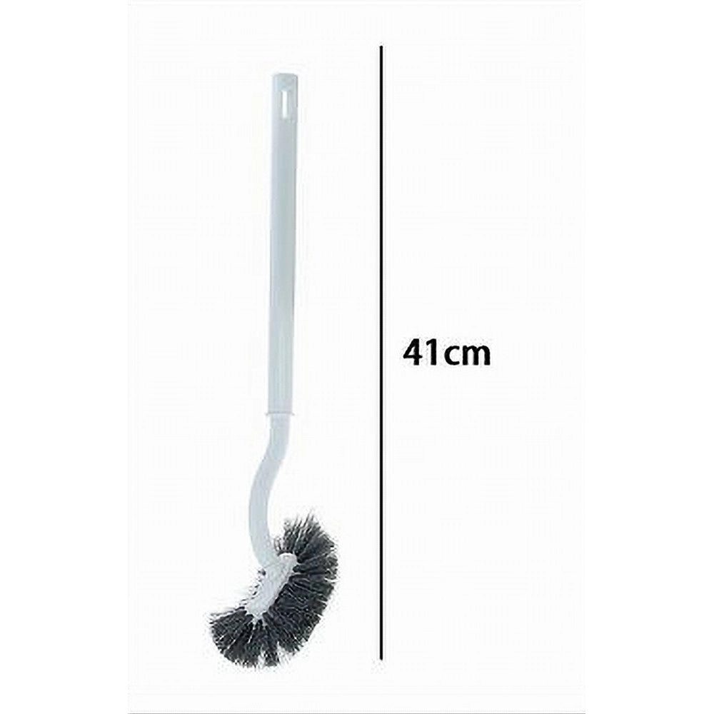 Trade Shop - Scopino Wc Curvo Spazzola Con Manico Foro Per Pulizia Toilette Bagno 41 Cm 87620 -