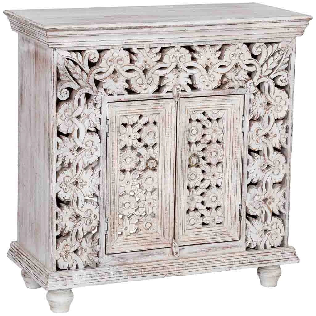 Mobile ingresso legno grigio artigianale 90x40x90 cm
