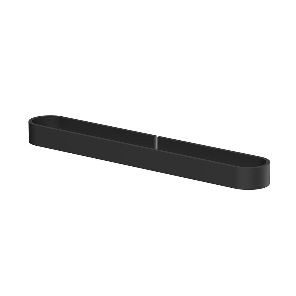 Portasalviette 40 cm nero serie evolution - fissaggio con biadesivo o ad incollo