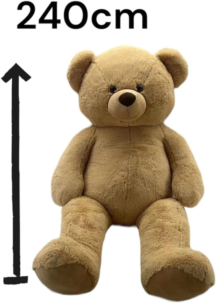 Orso Peluche Gigante 240 cm Orso Gigante Peluche 240 cm Orso Peluche Beige con Fiocco Orsacchiotto Peluche Gigante gigan