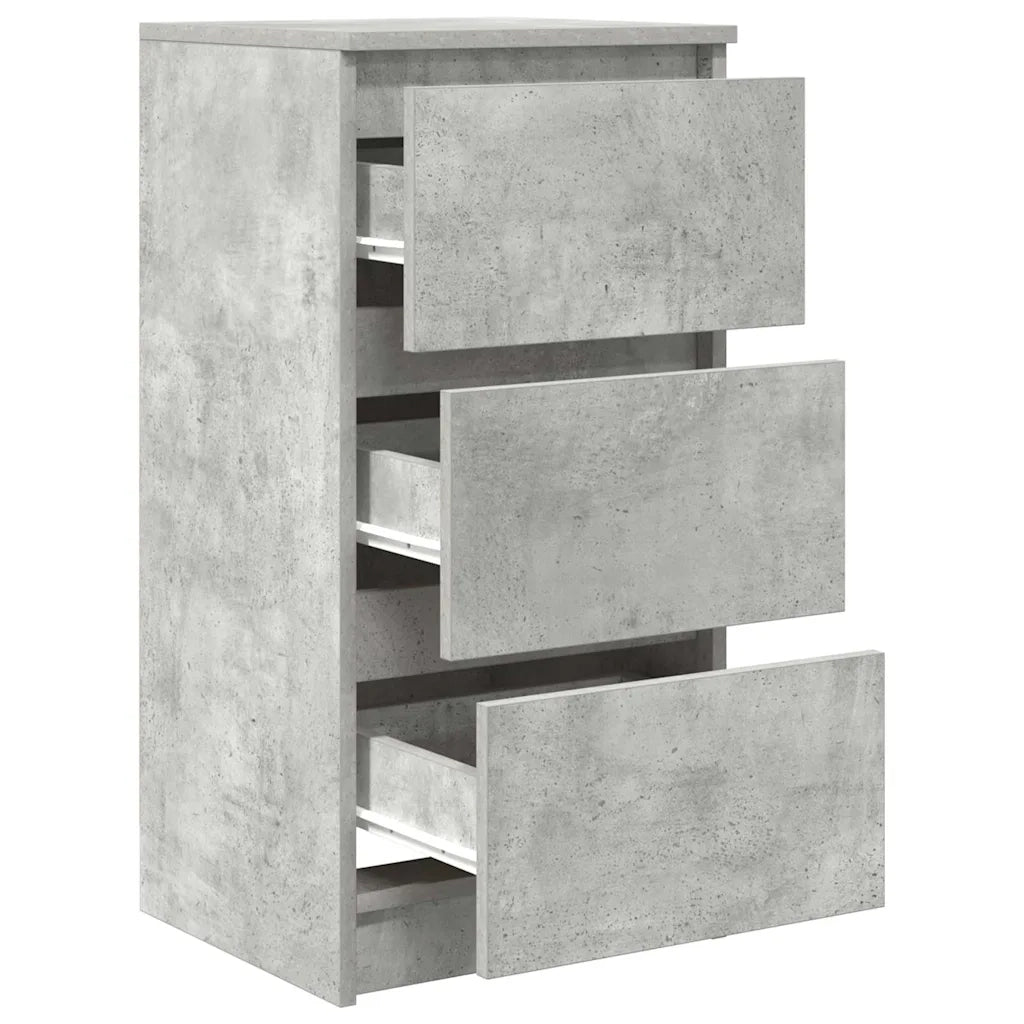 Credenza Grigio Cemento 37,5x35x76 cm in Legno Multistrato
