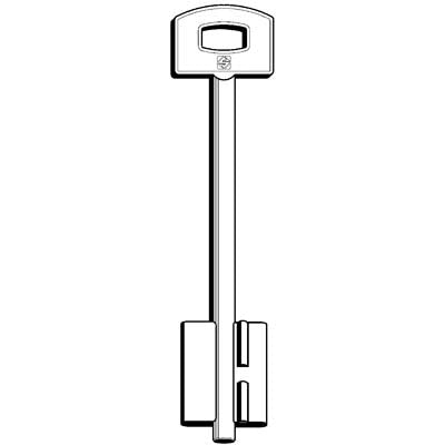 CHIAVE DOPPIA MAPPA SECUREMME 5SCM12 SILCA - OTTONE NICHELATO- 5 pezzi