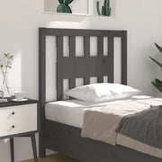 Testiera per Letto Grigia 106x4x100cm in Legno Massello di Pino 818657
