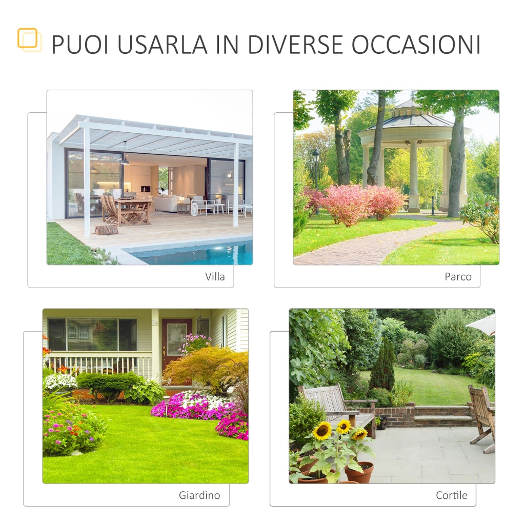 Panchina da Giardino con Tavolino 2 Posti ¨C zephmum ¨C Nero 165x56x85.5cm
