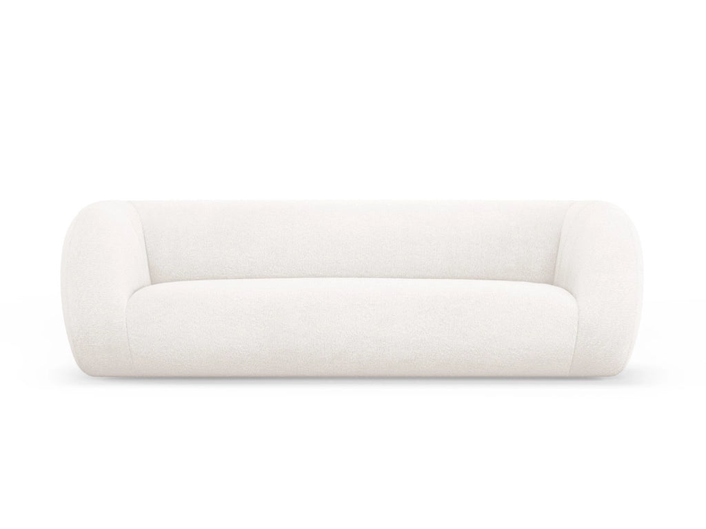 Cosmopolitan Design - Divano "Essen" 3 posti in bouclé bianco 