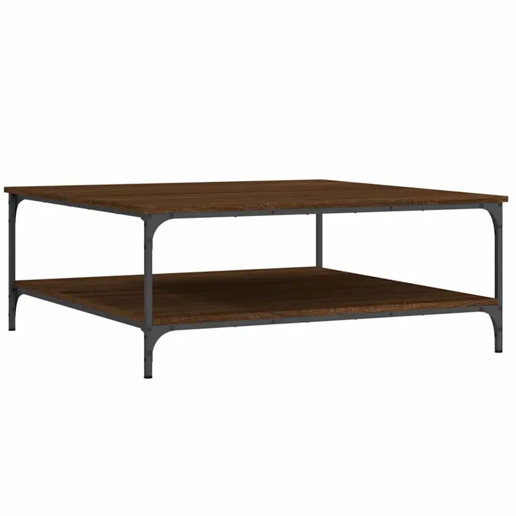 Tavolino Salotto Rovere Marrone 100x100x40 cm Legno Multistrato 832847