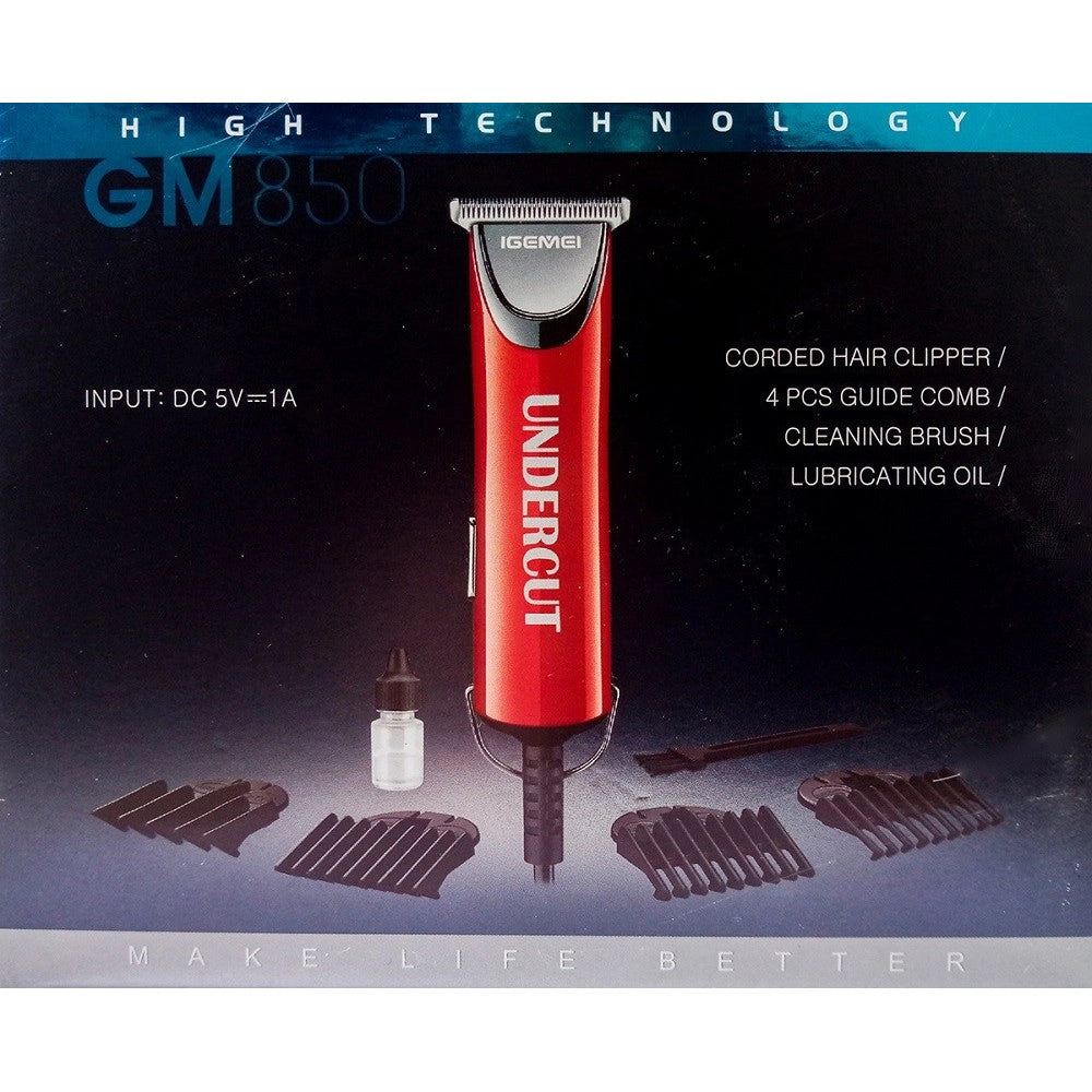 Trade Shop - Tagliacapelli Rasoio Regola Barba Taglia Capelli Ricaricabile Viaggio Usb Gm-850 -