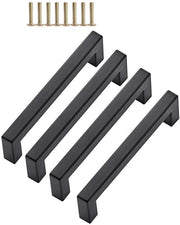 Set di maniglie in acciaio inossidabile - 4 pezzi - Stile T - Leggero - Duraturo e Pratico - Maniglie per porte