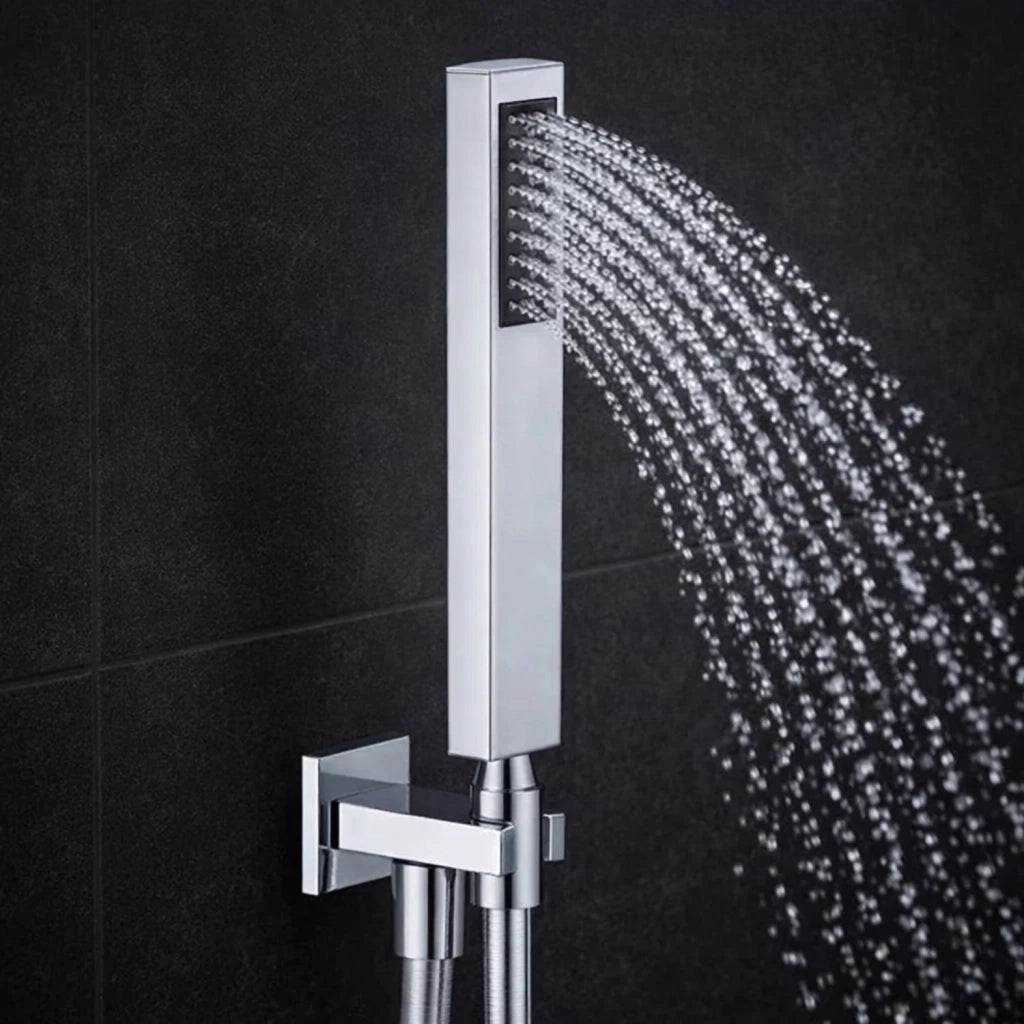 Kit doccia rettangolare in ottone cromato doccetta con presa acqua *** confezione 1