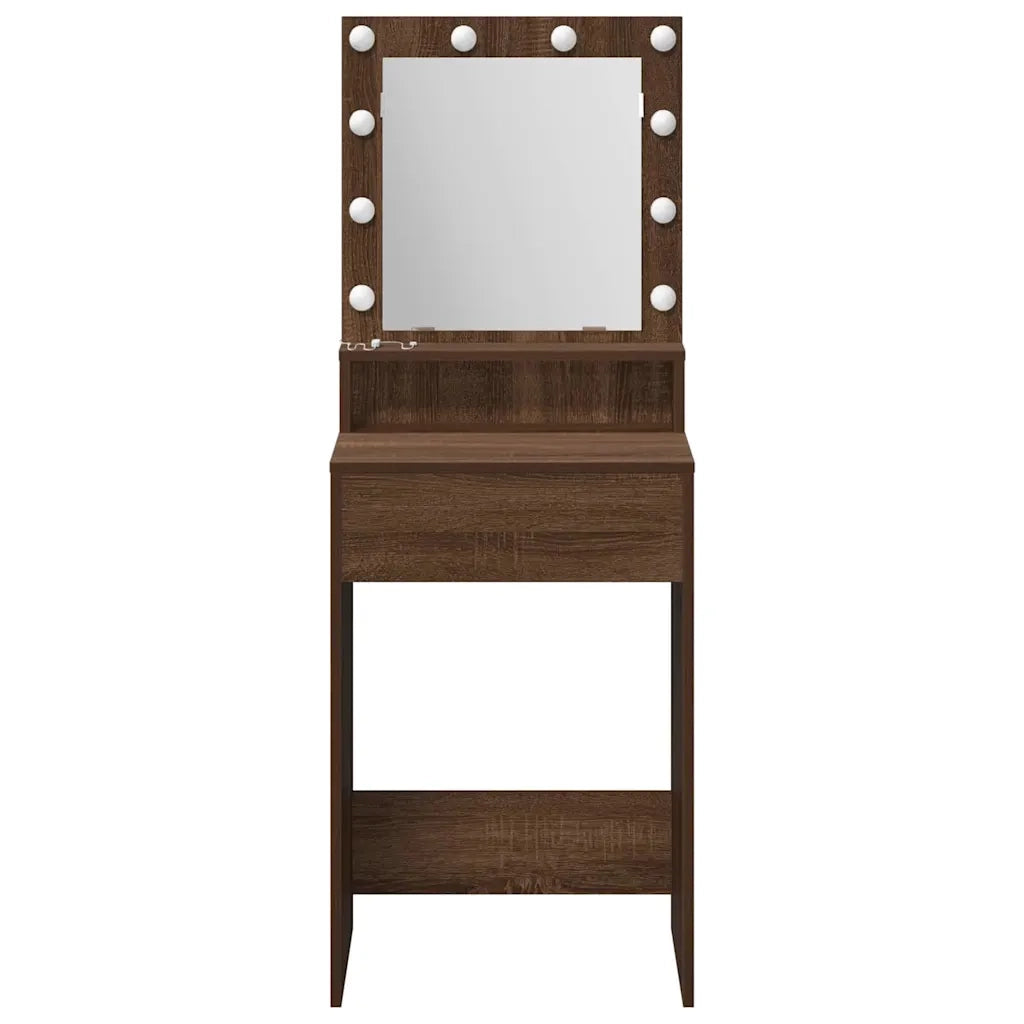 Tavolo da Trucco con specchio Rovere Marrone 50 x 41 x 135 cm 865124