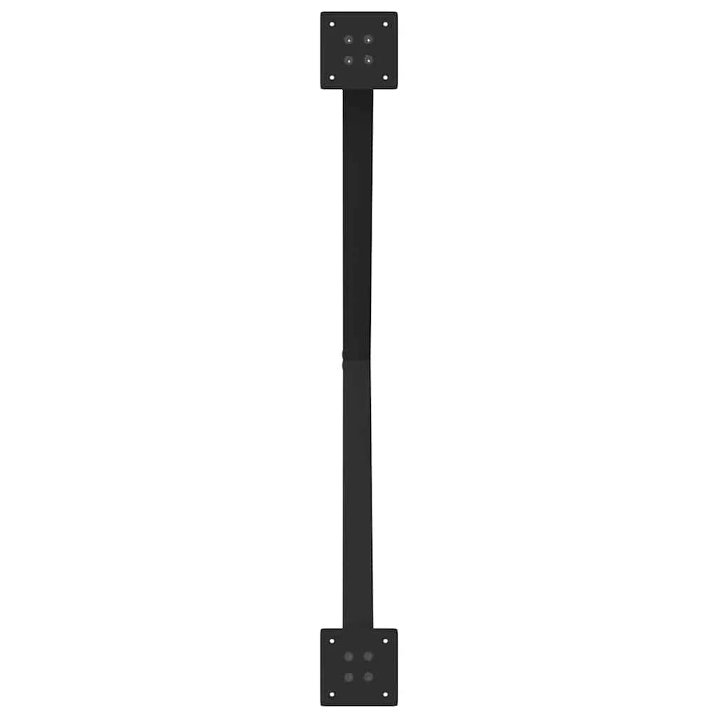 Set di 2 gambe per tavolo da pranzo a forma di X robuste e stabili 90 x 73 cm design moderno acciaio nero 02_0057197