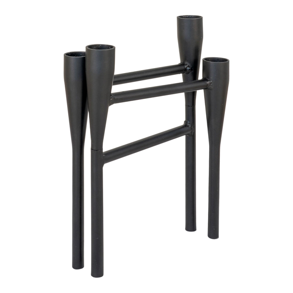 Portacandela Candle, Nero, Metallo, 28x15x21 cm