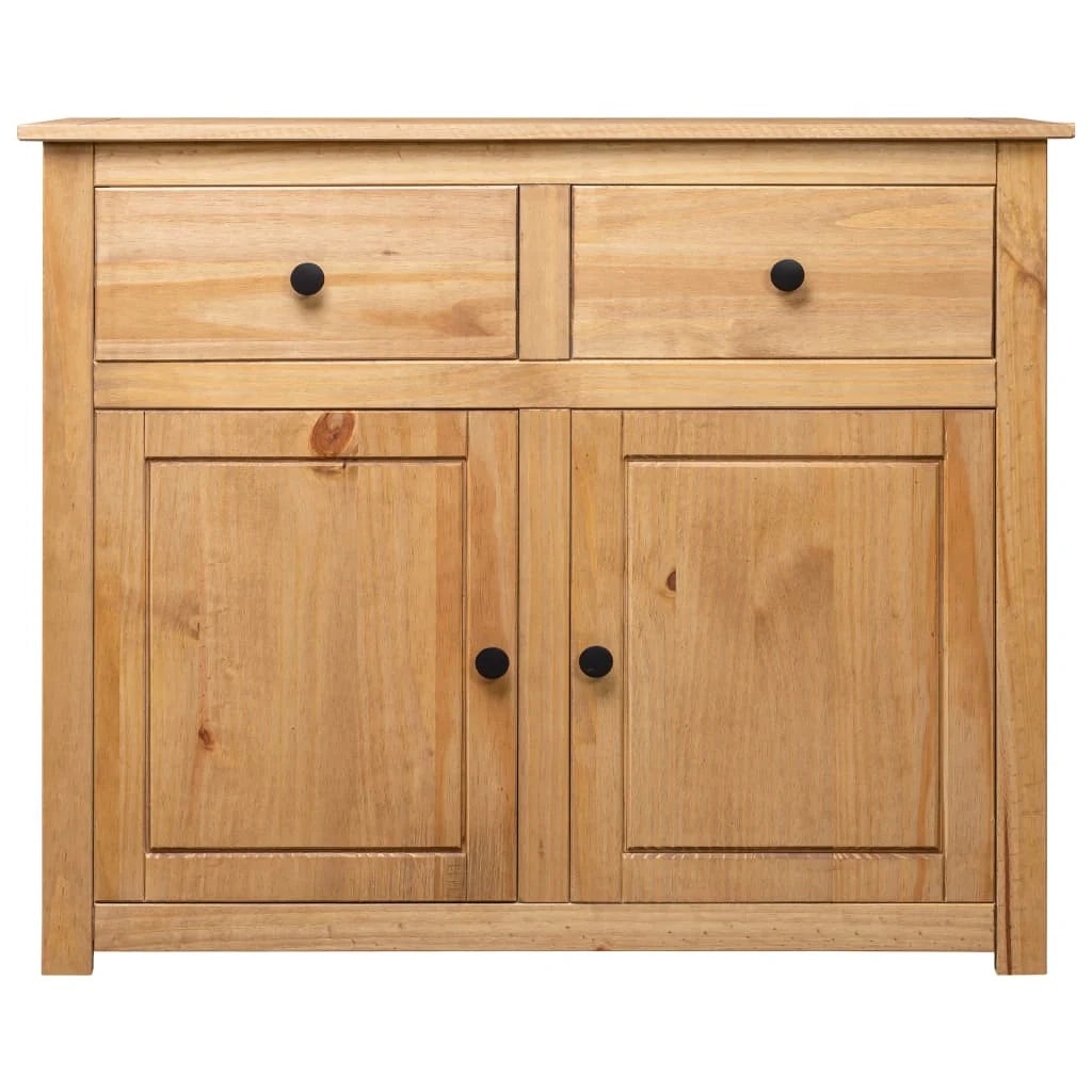 Buffet credenza cassettiera armadio mobile contenitore organizer per cucina soggiorno salotto 93 x 40 x 80 cm Pino massiccio assortimento marrone Panama 02_0029669