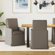 Sedie da pranzo 2 pcs Grigio chiaro 57 x 67 x 98 cm Tela 42017914