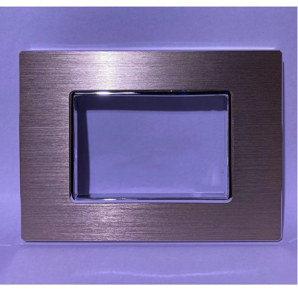 Trade Shop - Placca Luxury 3 4 6m In Metallo Satinato Oro Compatibile Con Bticino Axolute -