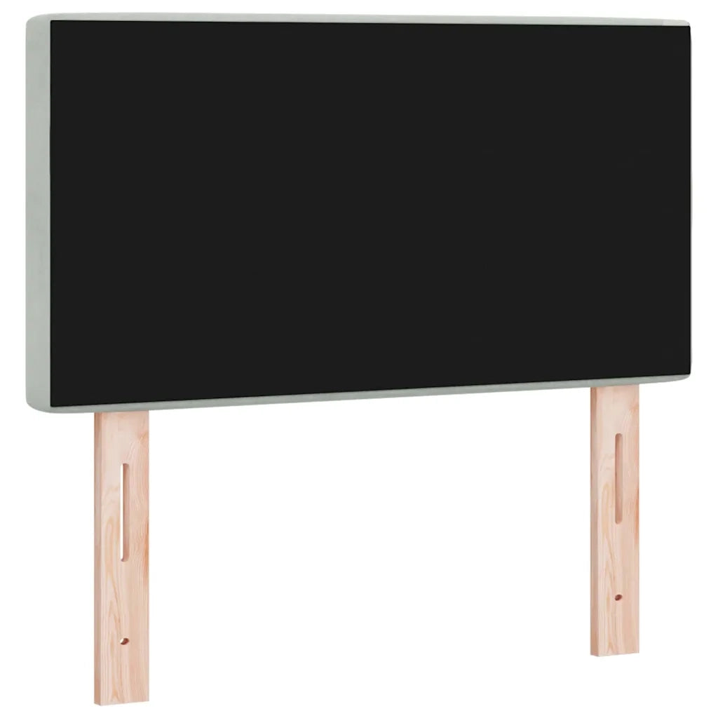 Testiera | Testata LED con strisce LED Grigio chiaro 80 cm Velluto