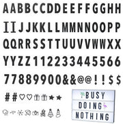 Set di simboli di lettere da 96 - Carte multicolori - Scatola di illuminazione A3/A4/A5 - PET - Decorazione - Messaggi creativi - Scatola di illuminazione di lettere
