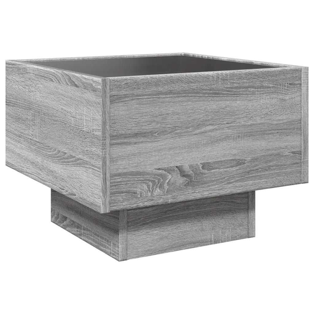 vidaXL Comodino con LED Infinity Rovere Sonoma 40x40x30 cm