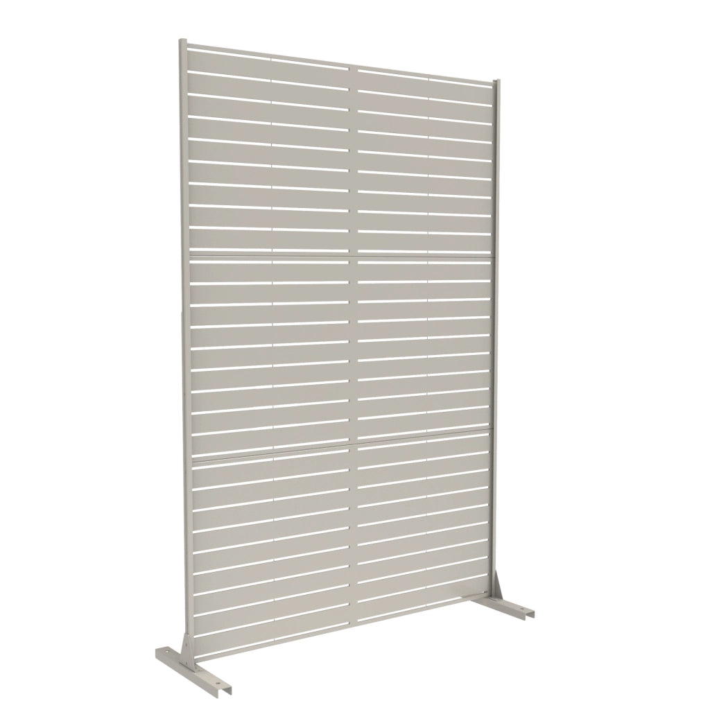 Pannello Divisorio Nodepp da Esterno in Acciaio Zincato 180x120 cm Beige Aglio casa.pro