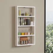 Cervasca, Mensola 4 Ripiani, 43x9x80h cm Bianco